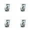 Service Caster 4 Inch Semi Steel Swivel Caster Set with Roller Bearing and Swivel Lock SCC SCC-30CS420-SSR-BSL-4 - alternate 1
